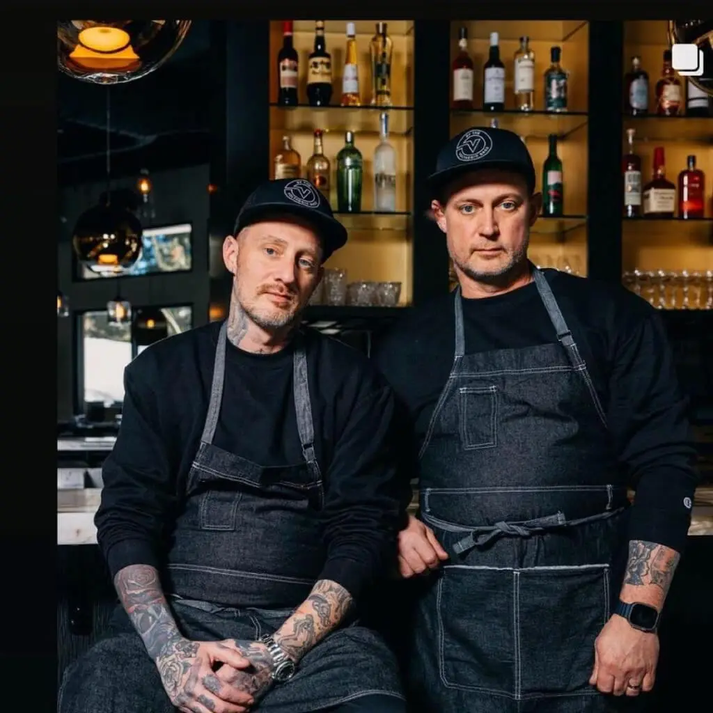 Michael Voltaggio with his brother